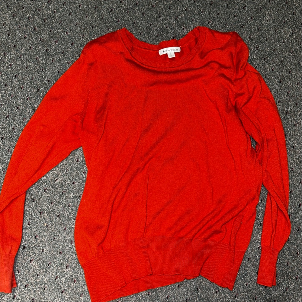 Plain orange sweater